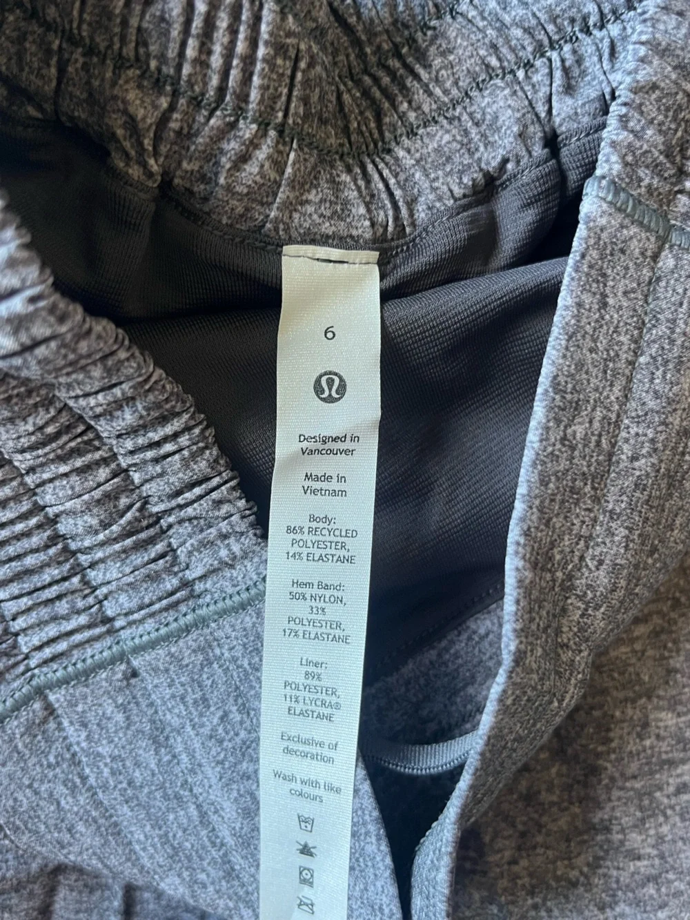 lululemon hotty hot shorts high rise 4” lined Heathered Gray